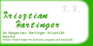 krisztian hartinger business card